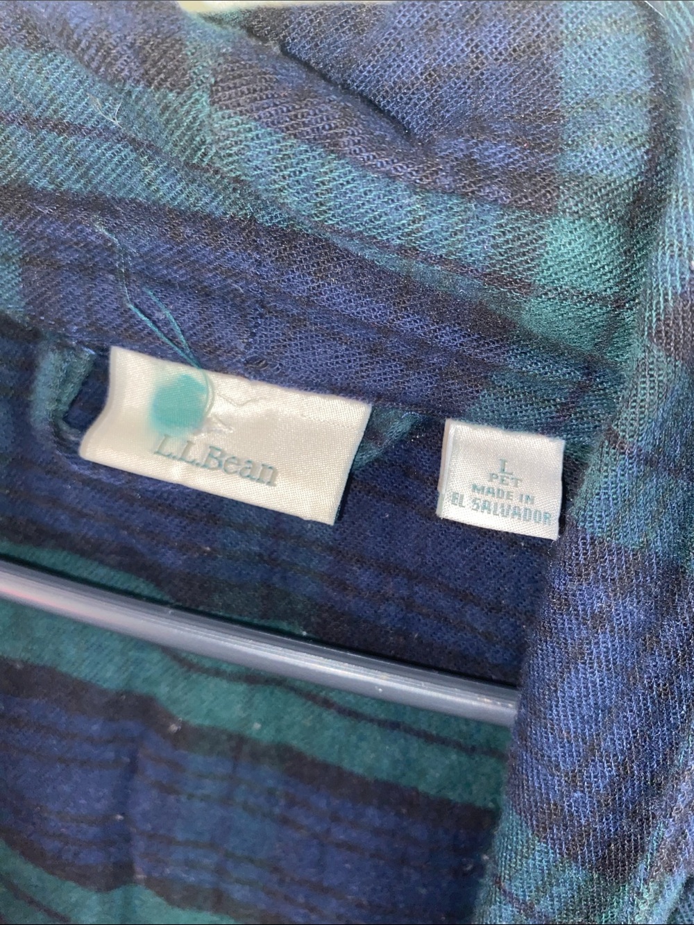 Vintage • L.L. Bean • Flannel Robe • Large • Black Watch Plaid • Cotton - Picture 2 of 5